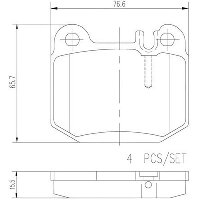 Rear Premium Ceramic Pads by BREMBO - P50043N pa5