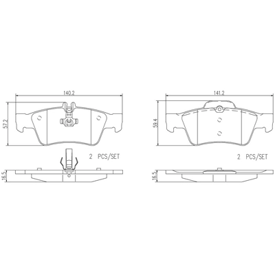 BREMBO - P50052N - Plaquettes de frein arrière en céramique qualité supérieur pa2