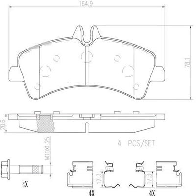 Plaquettes de frein arrière en céramique qualité supérieur by BREMBO - P50060N pa7