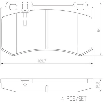 Rear Premium Ceramic Pads by BREMBO - P50061N pa6