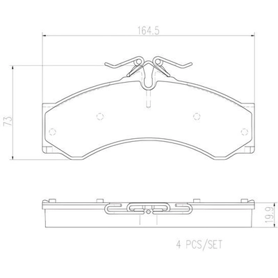 Plaquettes de frein arrière en céramique qualité supérieur by BREMBO - P50088N pa7