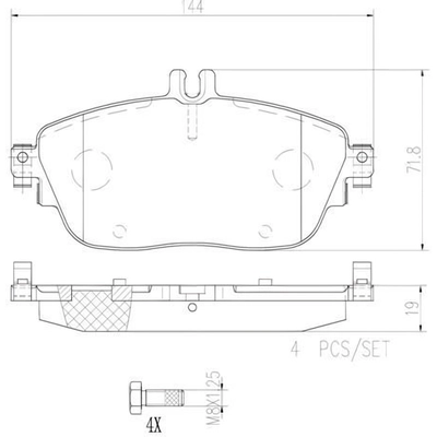 Plaquettes de frein arrière en céramique qualité supérieur by BREMBO - P50093N pa9