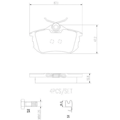 Plaquettes de frein arri�re en c�ramique qualit� sup�rieur by BREMBO - P54023N pa5