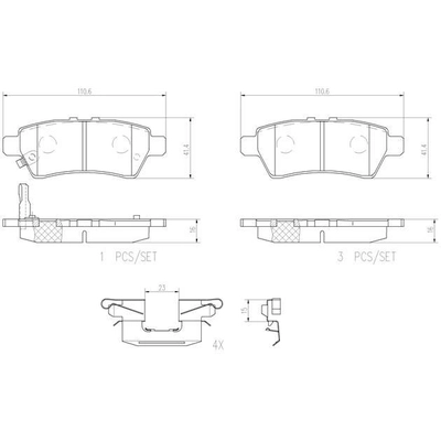 Plaquettes de frein arrière en céramique qualité supérieur by BREMBO - P56060N pa4