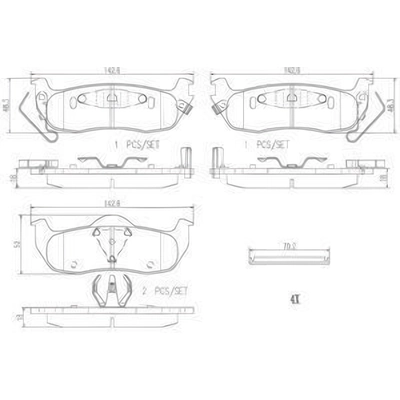 Rear Premium Ceramic Pads by BREMBO - P56074N pa6