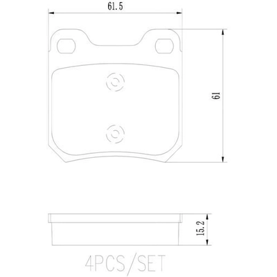 Rear Premium Ceramic Pads by BREMBO - P59014N pa4