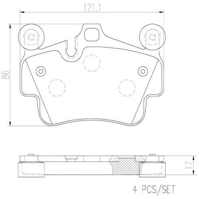 Rear Premium Ceramic Pads by BREMBO - P65014N pa3