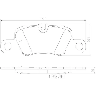 Plaquettes de frein arrière en céramique qualité supérieur by BREMBO - P65020N pa5