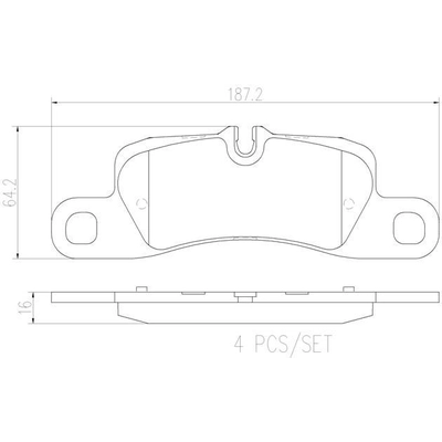 Plaquettes de frein arrière en céramique qualité supérieur by BREMBO - P65036N pa2