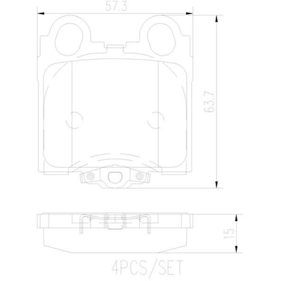 Plaquettes de frein arrière en céramique qualité supérieur by BREMBO - P83045N pa6