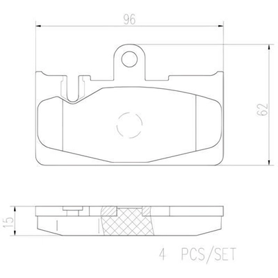 Rear Premium Ceramic Pads by BREMBO - P83059N pa4