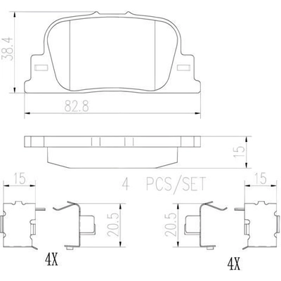 Plaquettes de frein arrière en céramique qualité supérieur de BREMBO - P83063N pa4