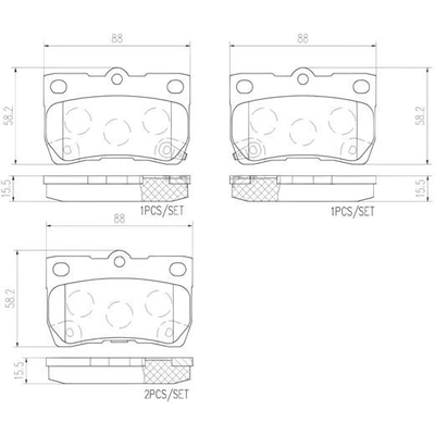 Plaquettes de frein arrière en céramique qualité supérieur by BREMBO - P83073N pa8