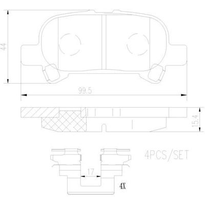 Rear Premium Ceramic Pads by BREMBO - P83110N pa6