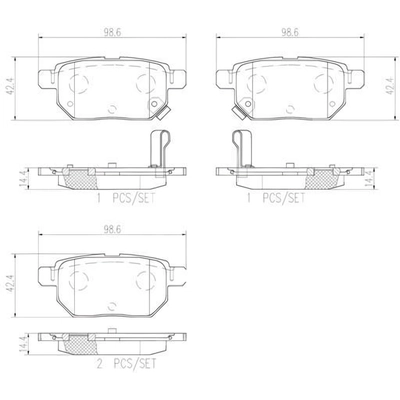 Rear Premium Ceramic Pads by BREMBO - P83133N pa8