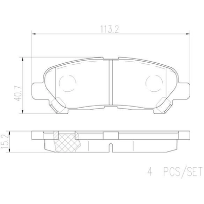 Plaquettes de frein arrière en céramique qualité supérieur by BREMBO - P83138N pa5