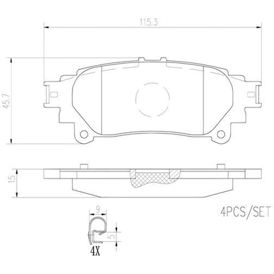 BREMBO - P83152N - Rear Premium Ceramic Pads pa5