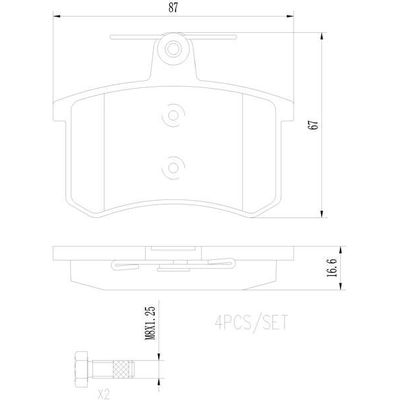 Plaquettes de frein arri�re en c�ramique qualit� sup�rieur by BREMBO - P85013N pa4