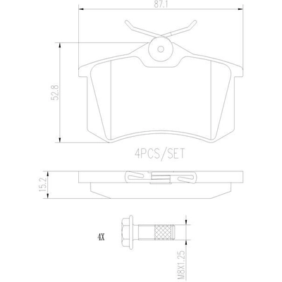 Plaquettes de frein arrière en céramique qualité supérieur by BREMBO - P85017N pa5