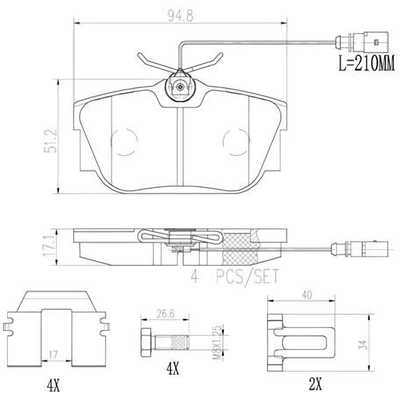 Plaquettes de frein arrière en céramique qualité supérieur by BREMBO - P85046N pa5