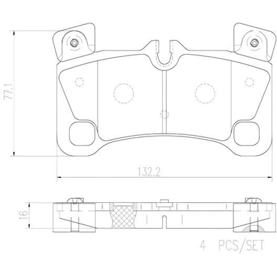 Plaquettes de frein arri�re en c�ramique qualit� sup�rieur by BREMBO - P85103N pa7