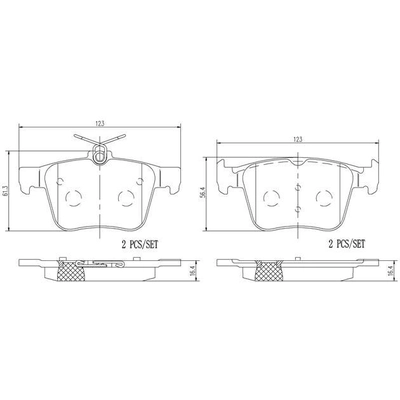 Plaquettes de frein arrière en céramique qualité supérieur by BREMBO - P85124N pa4