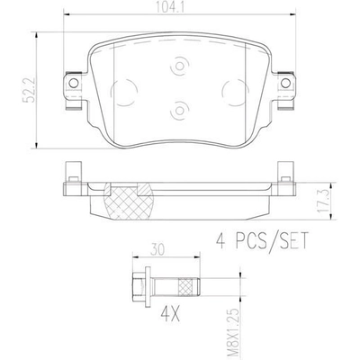 Plaquettes de frein arri�re en c�ramique qualit� sup�rieur by BREMBO - P85140N pa5