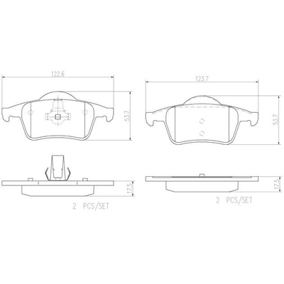 Rear Premium Ceramic Pads by BREMBO - P86014N pa4