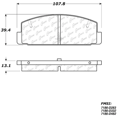 Rear Premium Ceramic Pads by CENTRIC PARTS - 301.03320 pa8