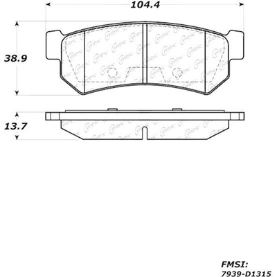 Rear Premium Ceramic Pads by CENTRIC PARTS - 301.13150 pa12