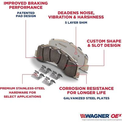 WAGNER - OEX1259 - Plaquettes de frein arrière en céramique qualité supérieur pa7