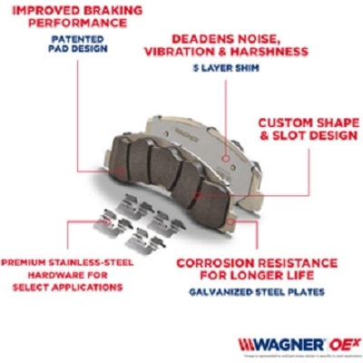 WAGNER - OEX1848 - Plaquettes de frein arrière en céramique qualité supérieur pa21