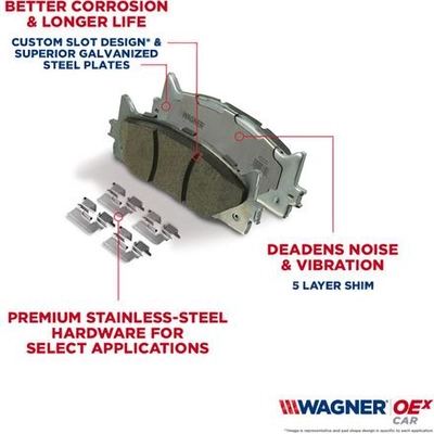 Plaquettes de frein arrière en céramique qualité supérieur par WAGNER - OEX813 pa7