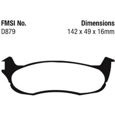 Rear Premium Organic Pads by EBC BRAKE - UD879 pa19