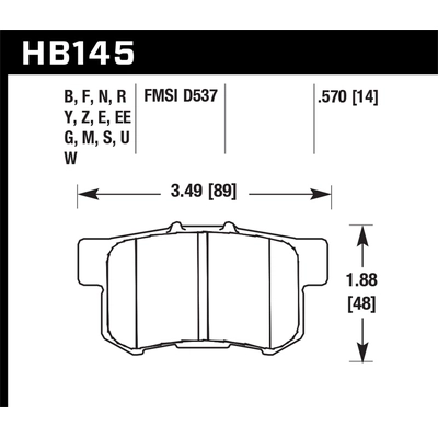 HAWK PERFORMANCE - HB145W.570 - Rear Premium Pads pa2