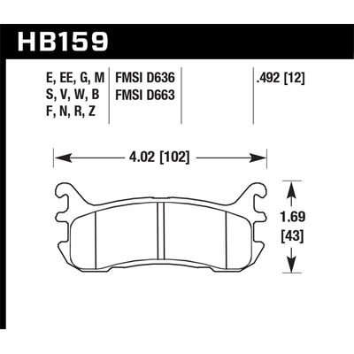 HAWK PERFORMANCE - HB159G.492 - Rear Premium Pads pa2