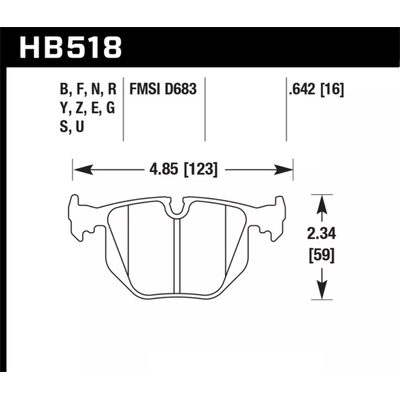 HAWK PERFORMANCE - HB518G.642 - Rear Premium Pads pa2