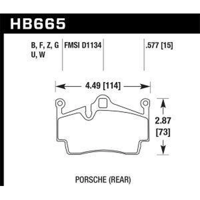 Rear Premium Pads by HAWK PERFORMANCE - HB665G.577 pa2