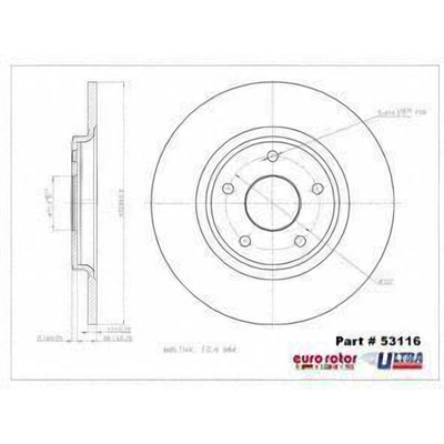EUROROTOR - 53116 - Rear Premium Rotor pa3