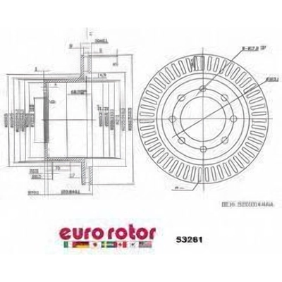 Rear Premium Rotor by EUROROTOR - 53261 pa7