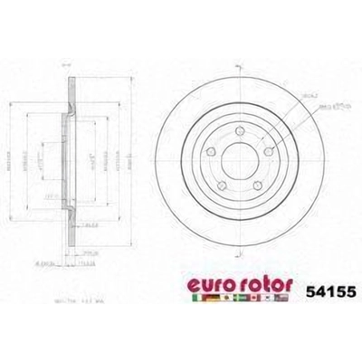Rear Premium Rotor by EUROROTOR - 54155 pa1