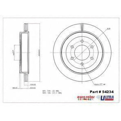 Rear Premium Rotor by EUROROTOR - 54234 pa8