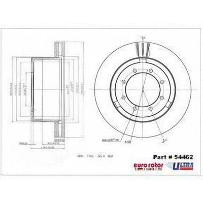 Rear Premium Rotor by EUROROTOR - 54462 pa8