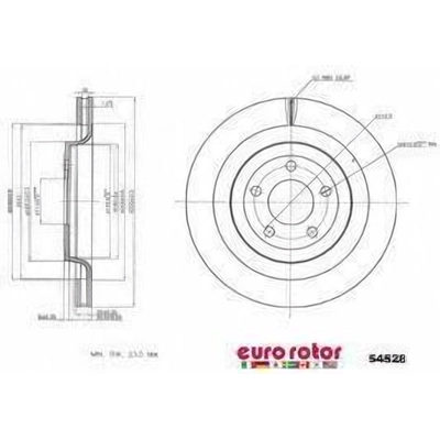Rear Premium Rotor by EUROROTOR - 54528 pa1