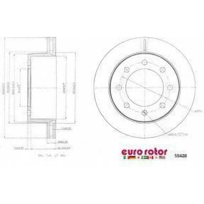 Rear Premium Rotor by EUROROTOR - 55420 pa1