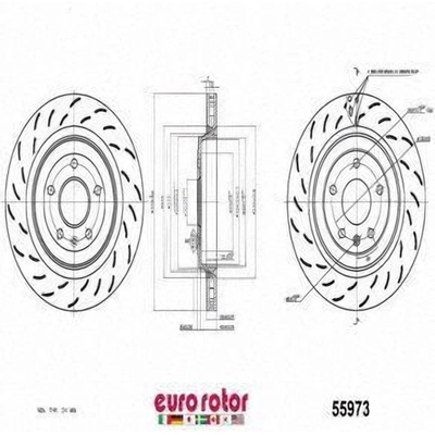 Disque de frein arri�re de qualit� sup�rieur by EUROROTOR - 55973 pa6