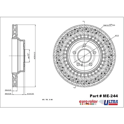 Rear Premium Rotor by EUROROTOR - ME244 pa4