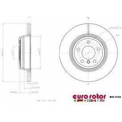 Rear Premium Rotor by EUROROTOR - BM7038 pa1