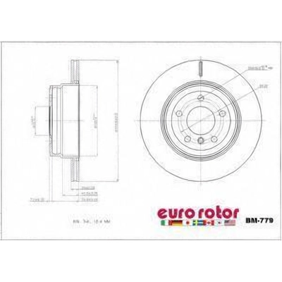 EUROROTOR - BM779 - Rear Premium Rotor pa2