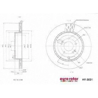 EUROROTOR - HY3031 - Disque de frein arrière de qualité supérieur pa1